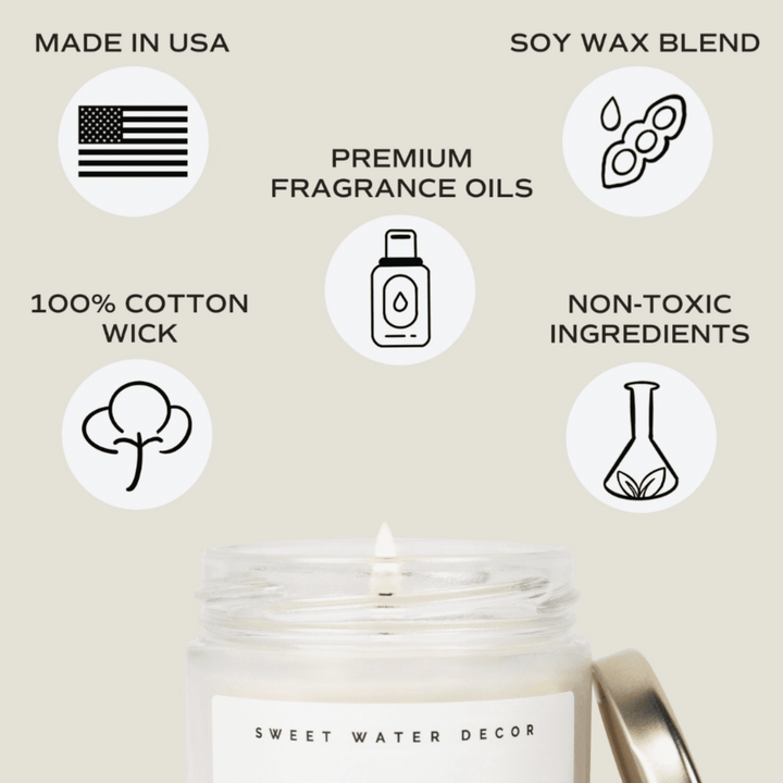 congrats 9oz soy candle sweet water decor