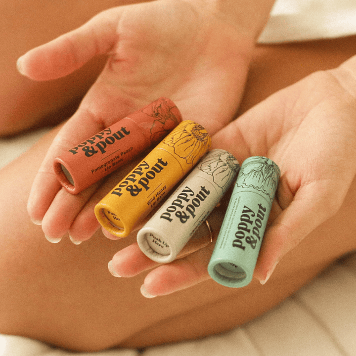 Lip Balm, Island Coconut, spa day  spa & self care  spa  self care gifts  self care  marketplace  beige  beauty products  coconut  lip balm  lips  poppy & pout