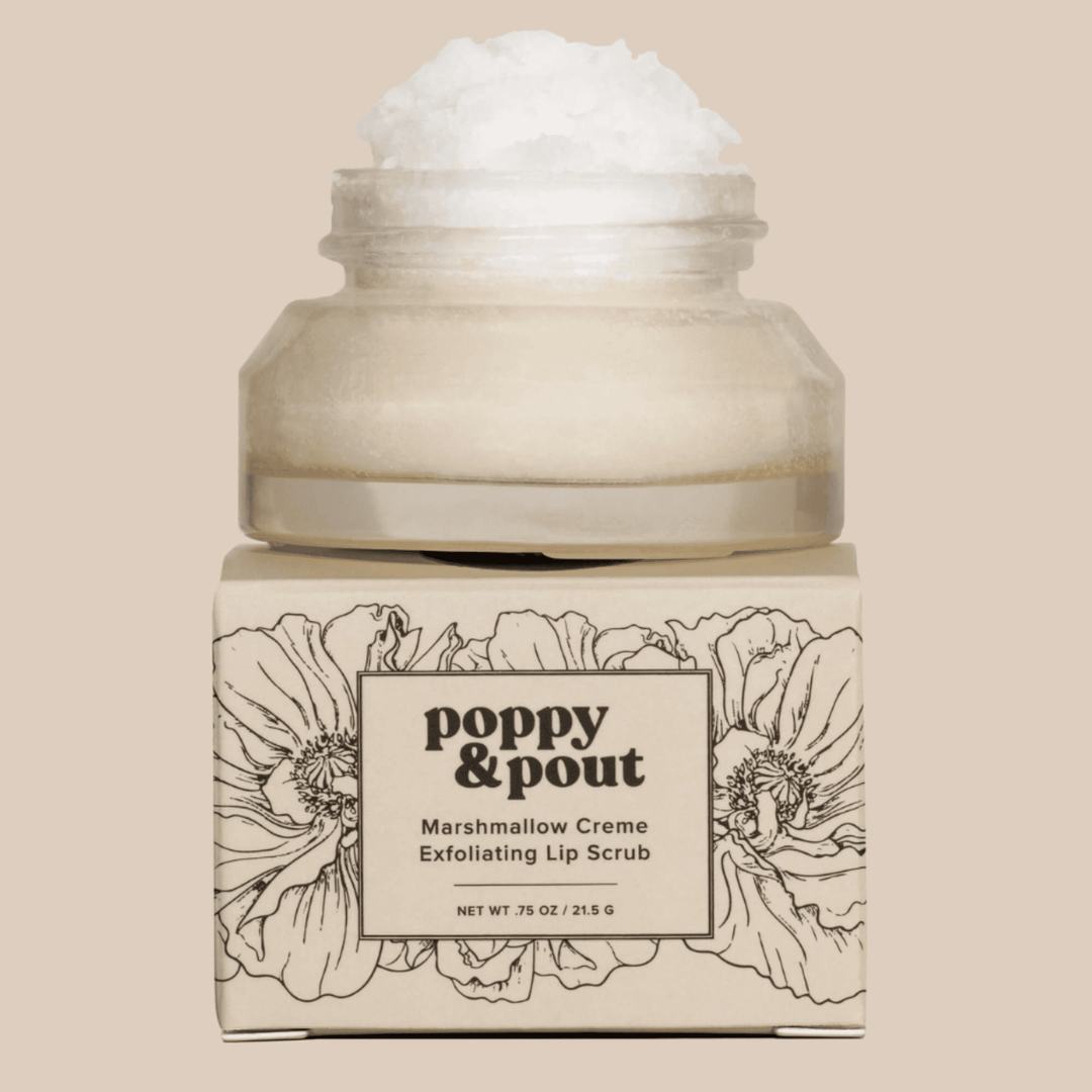 Lip Scrub, Original, Marshmallow Creme, white  spa day  spa & self care  spa  self care gifts  self care  marshmallow  marketplace  lip scrub  gold  beige  beauty products