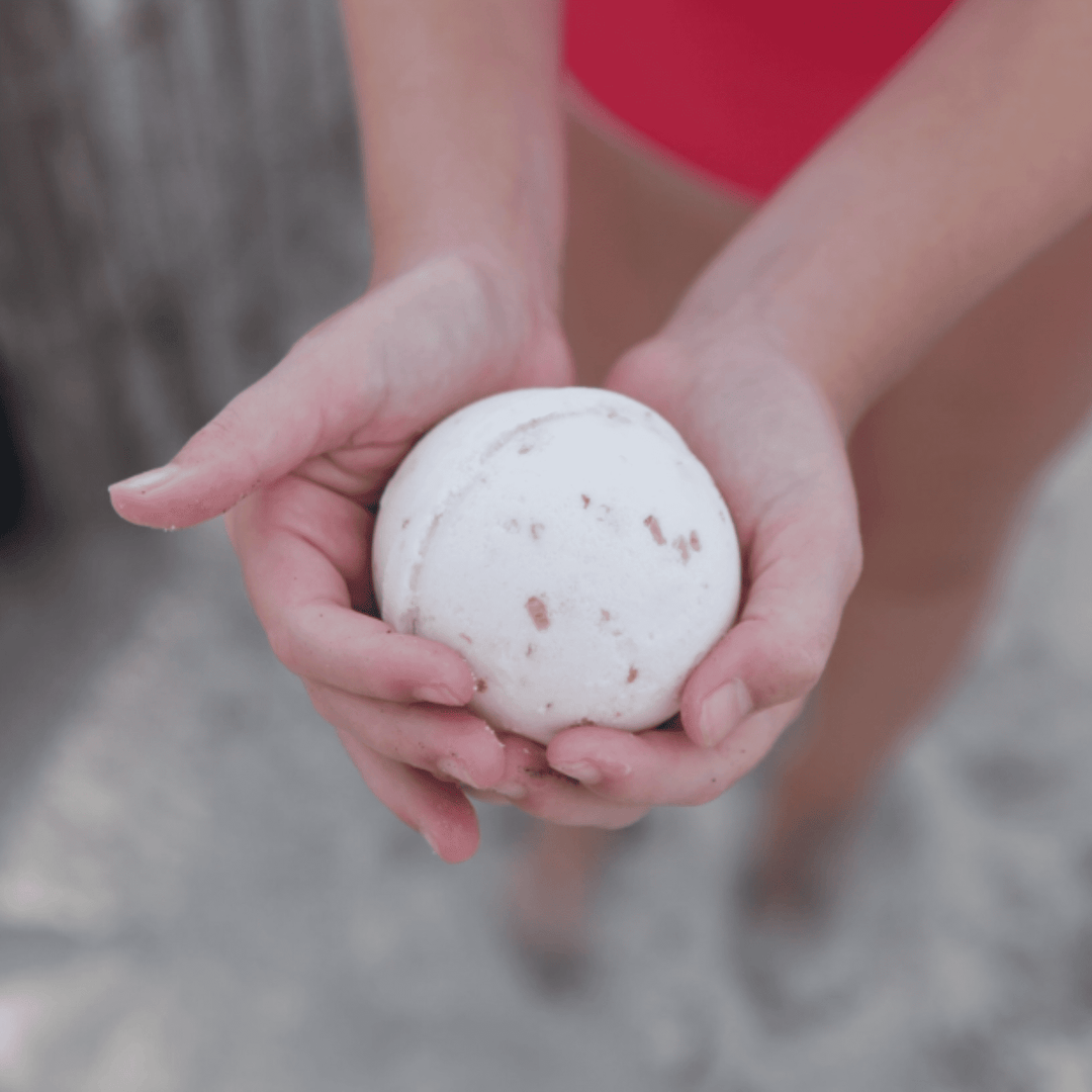 Oatmeal Milk & Honey Bath Bomb In Hand