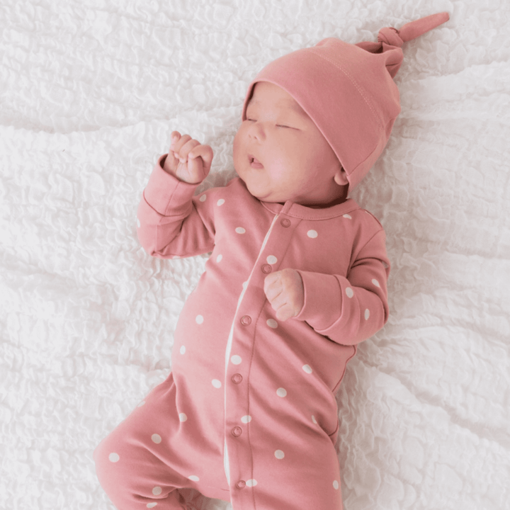 Organic-Baby-Classic-Knotted-Hat-Rose