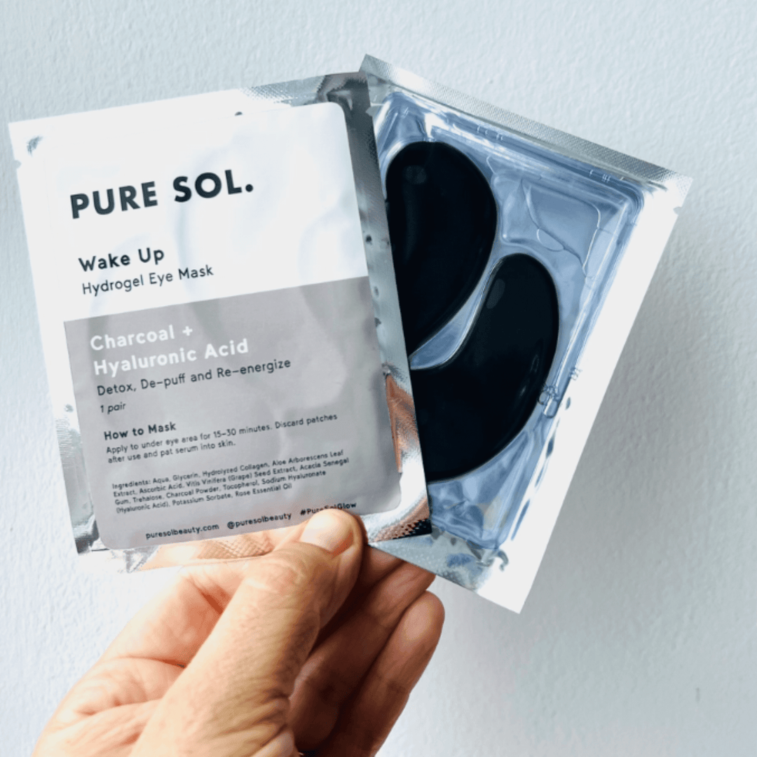Wake Up Charcoal + Hyaluronic Acid Eye Mask - 1 Pair spa day  spa & self care  spa  self care  relaxation  mask  marketplace  grey  face mask  eye mask  charcoal  black  beauty products