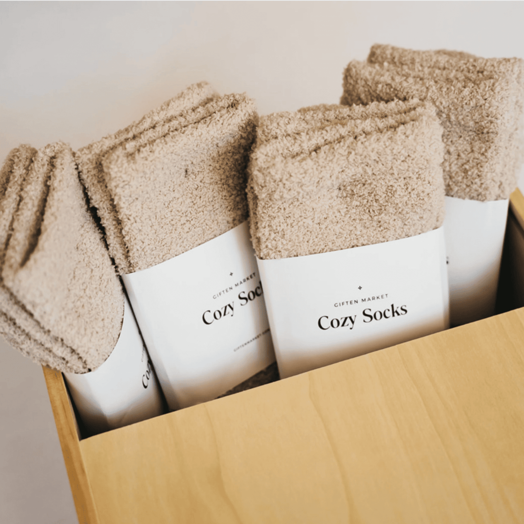 cozy cloud socks custom gift boxes
