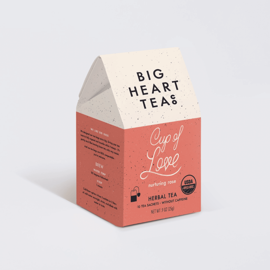 cup of love tea bags, gift boxes custom